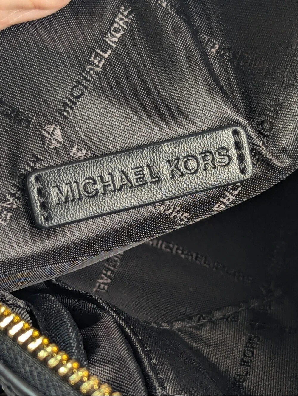 Michael Kors Jet Set Flight Travel Black Pebbled Leather Medium Crossbody Bag